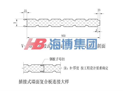 V-950插接式墙面复合板（聚苯乙烯）